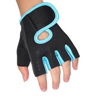 Cycling Training Weightlifting Boating Half Finger Gloves ( Blue ) - B0752C2HPS